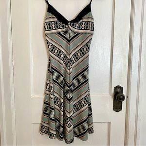 BCBGMaxAzria Geometric Print Strappy Twist Dress S